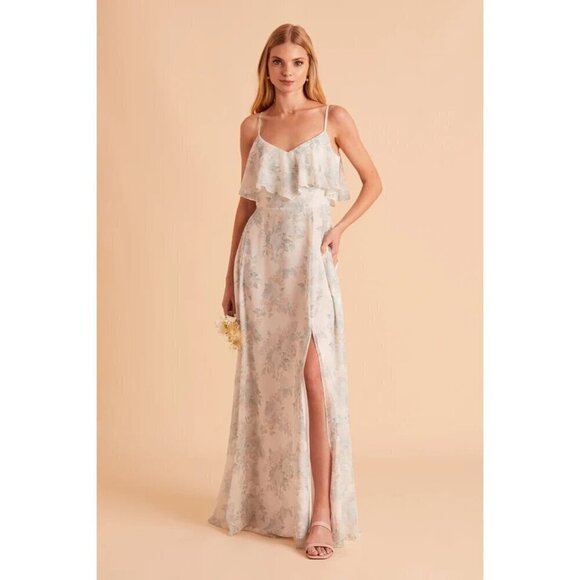 Birdy Grey Jane Slit Convertible Blush BouquetMaxi Formal Bridesmaid Dress S NWT - Picture 3 of 16